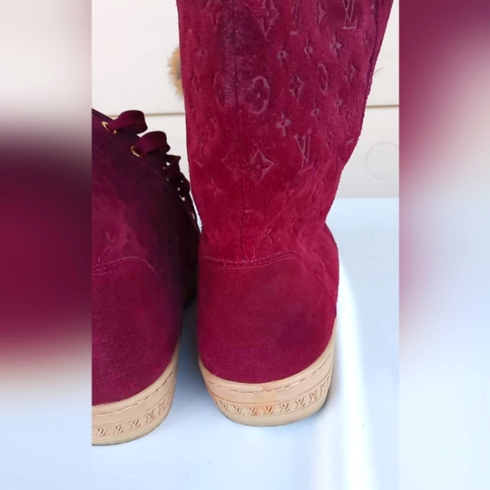 Louis vuitton  womens fur boots